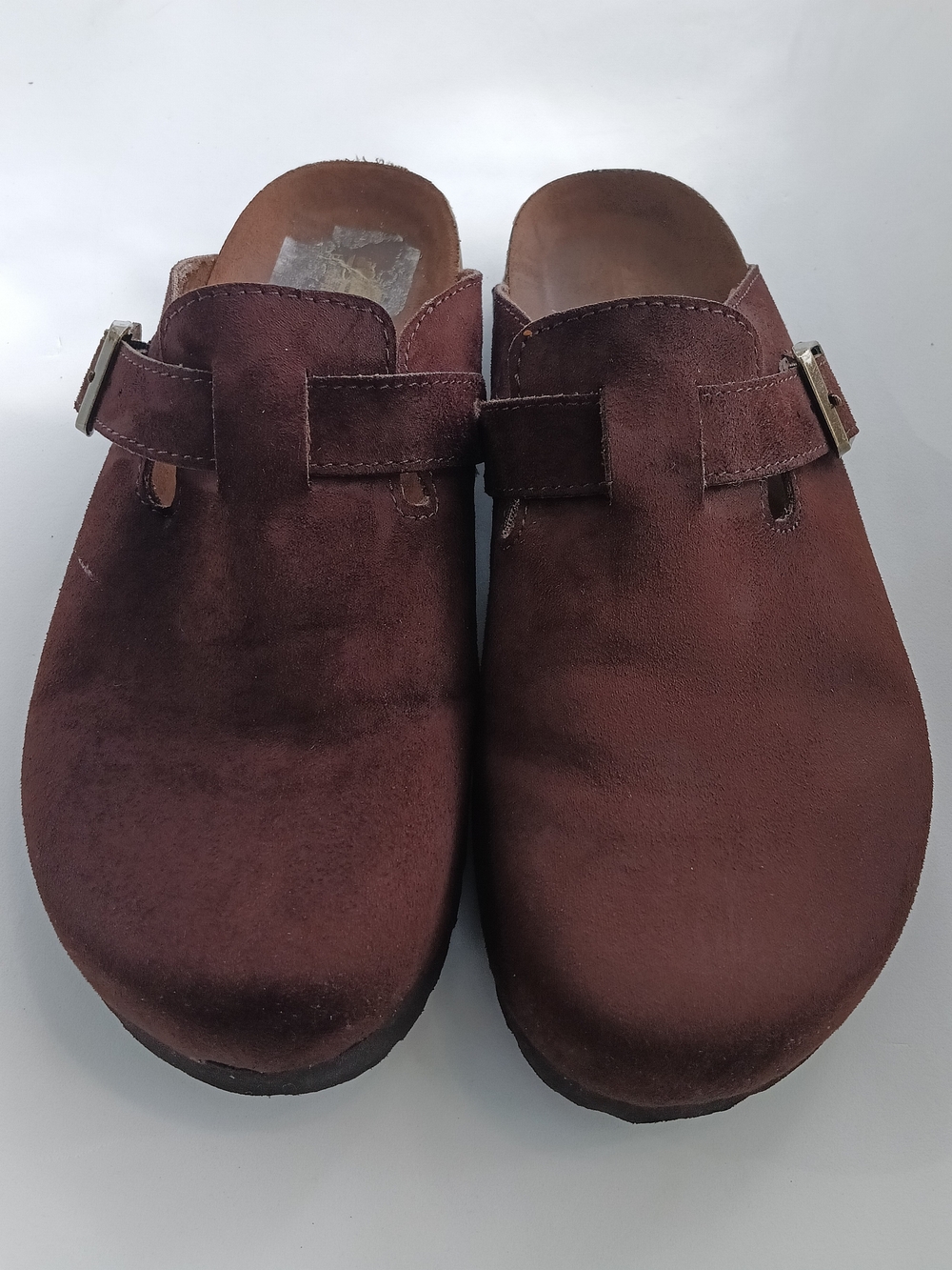 Cliffs by White Mountain Brown Suede Buckle Clogs / Mules Size 7